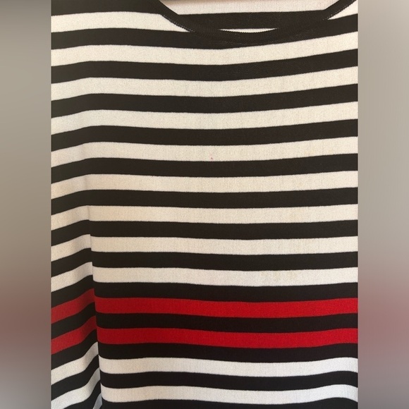 Exclusively Misook Petite Stripe Tank Sleeveless Women’s Size L - Picture 10 of 10